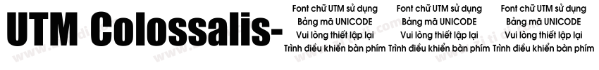 UTM Colossalis字体转换